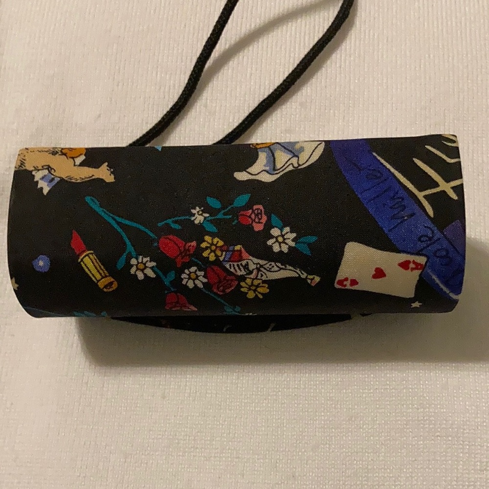 Nicole Miller silk lipstick case with mirror